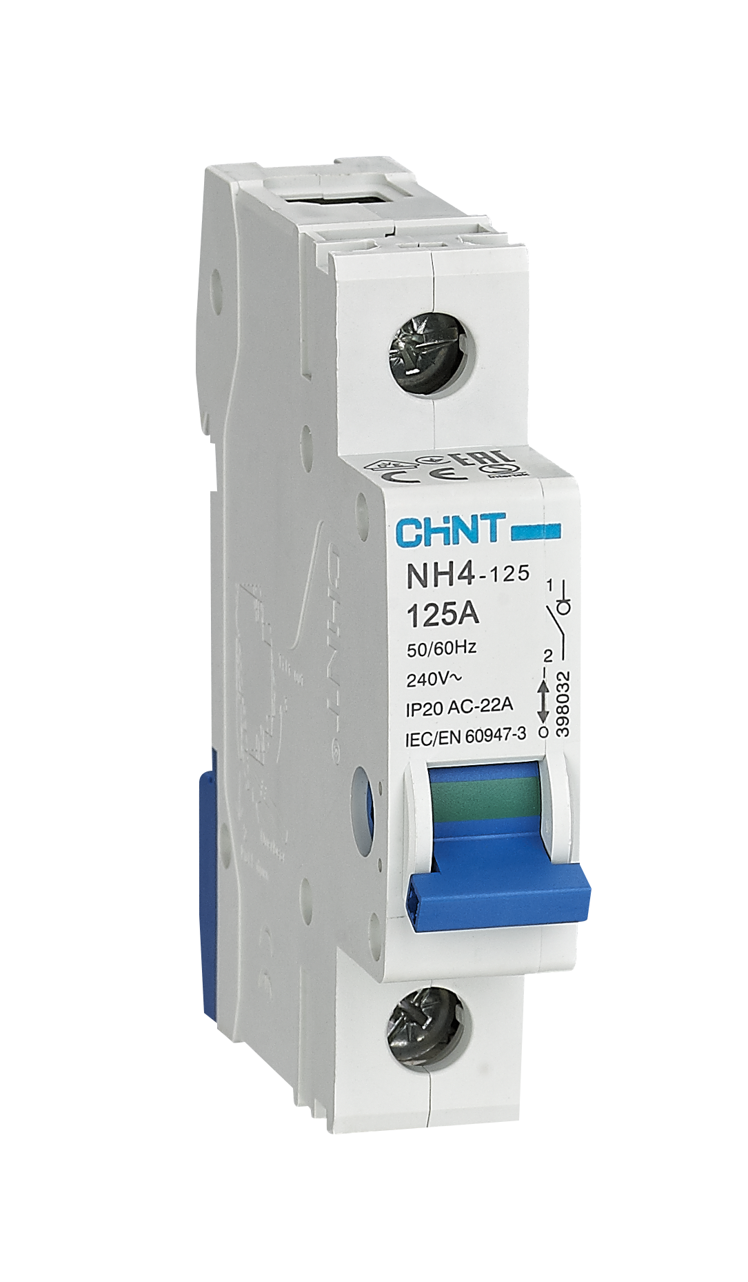 SKXMOD Miniature Circuit ショートオーバーロード DZ47 400V 1-4P 3-125A Cタイプミニサーキット NH4-125 遮断スイッチ 32-125A 回路ブレーカー(NH4-125/2P 100A)