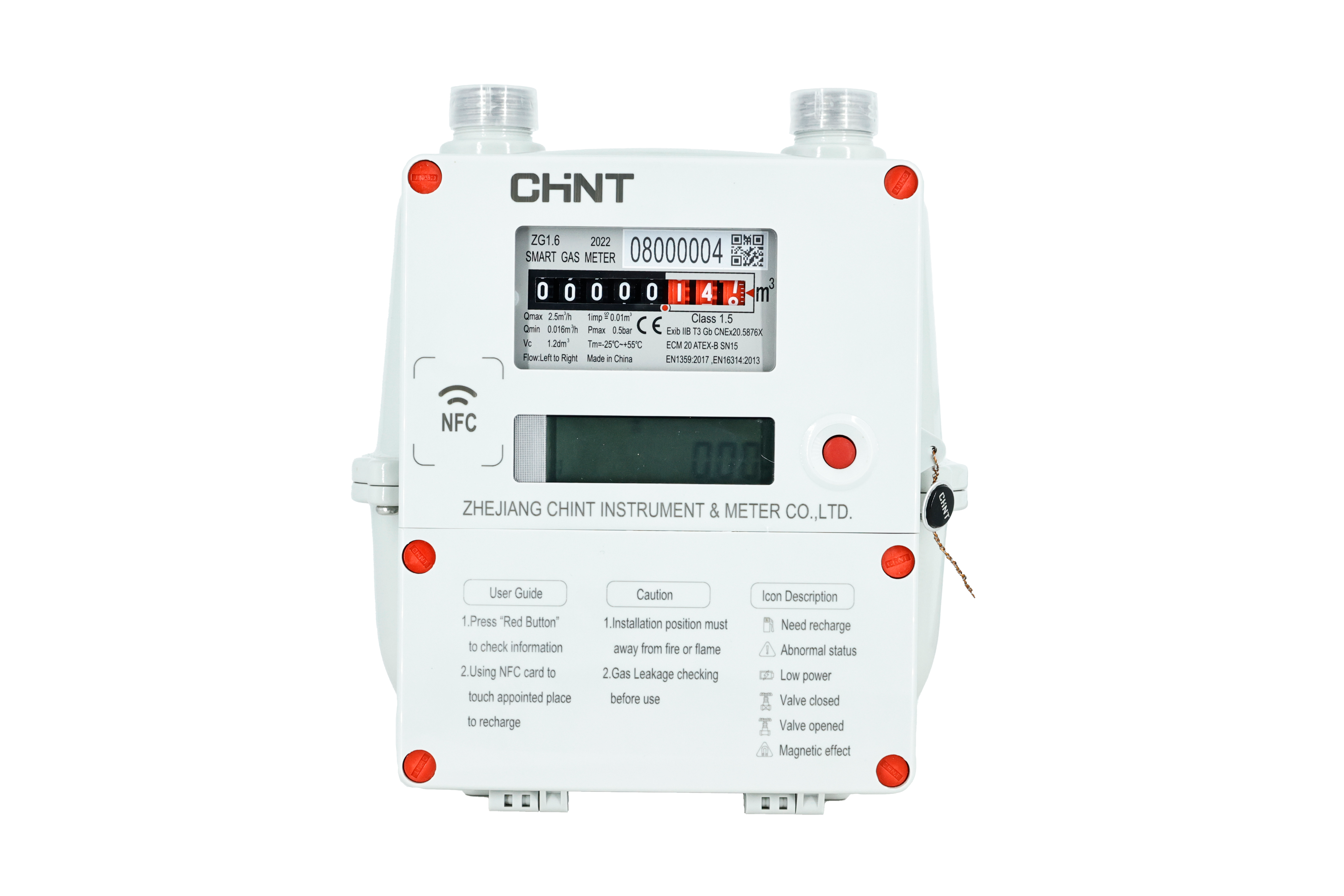 Smart Gas Meter (Aluminium) - G1.6/G2.5/G4 Datasheet & Manual | CHINT ...