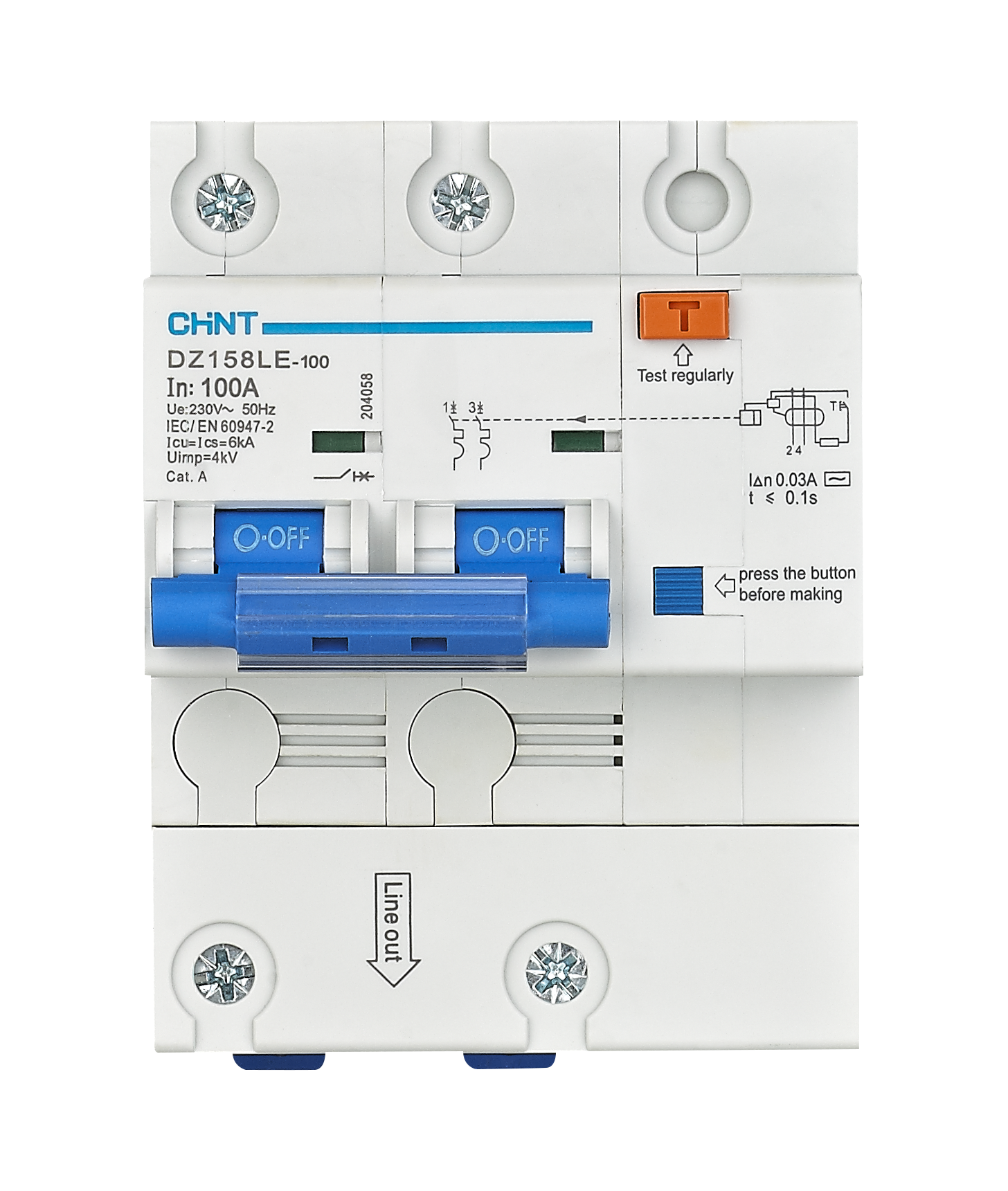 DZ158LE Residual Current Operated Circuit Breaker