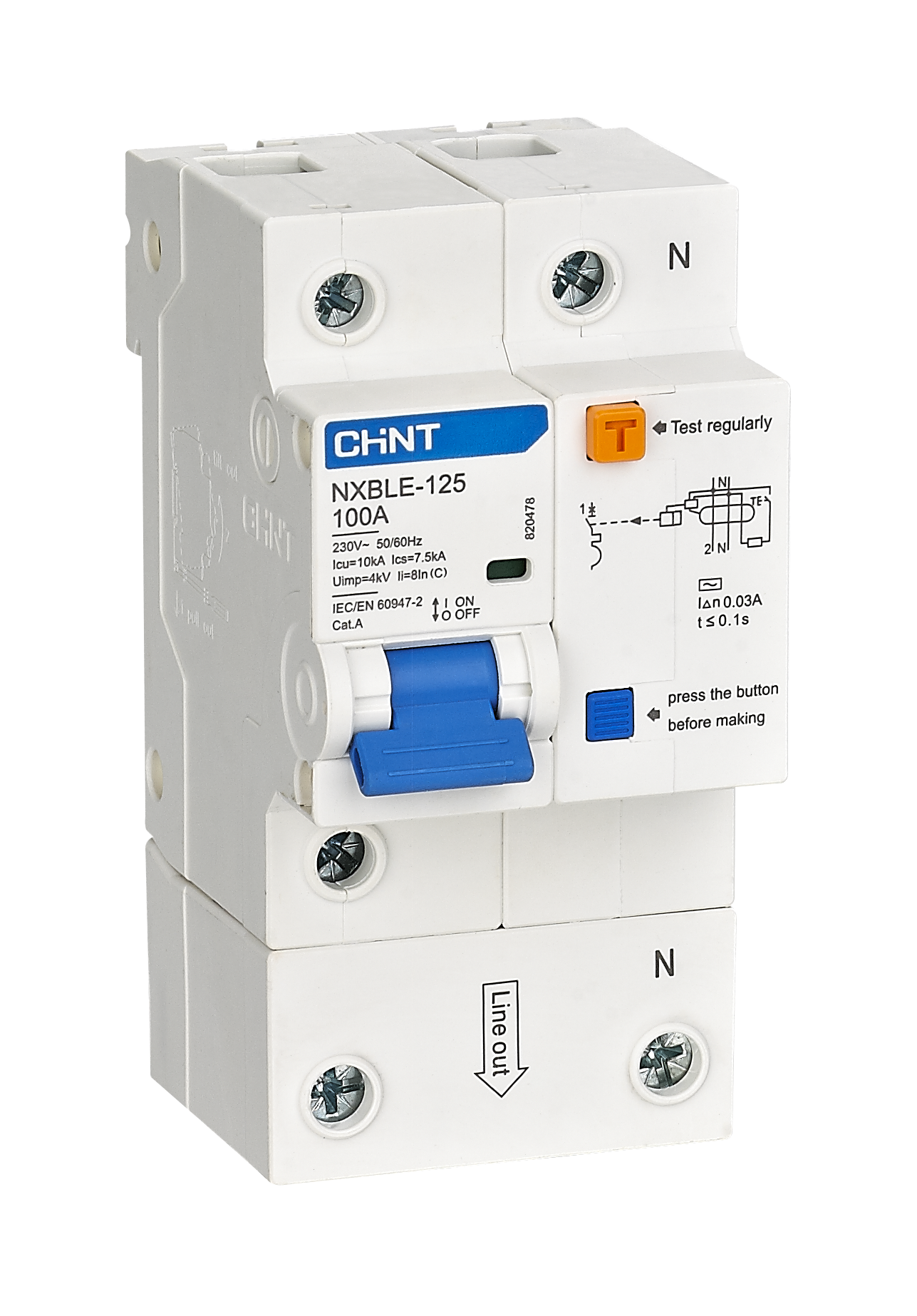NXBLE-125 Residual Current 0perated Circuit Breaker (RCBO)