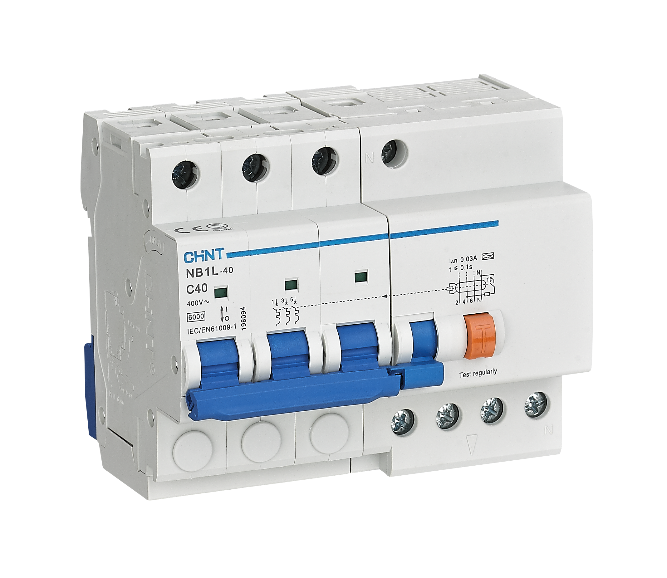 NB1L Residual Current Operated Circuit Breaker with Over-current Protection(Magnetic)