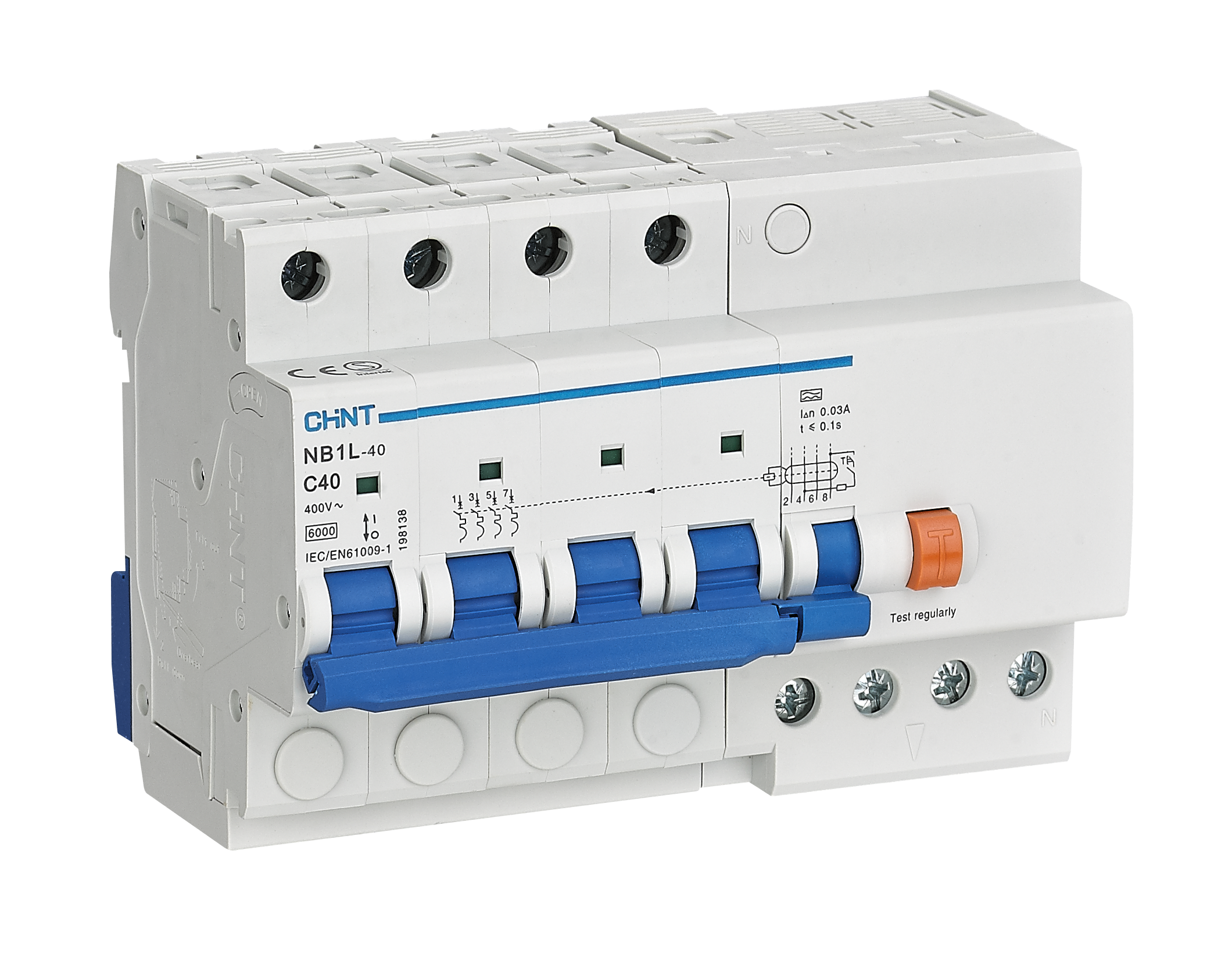 NB1L Residual Current Operated Circuit Breaker with Over-current Protection(Magnetic)