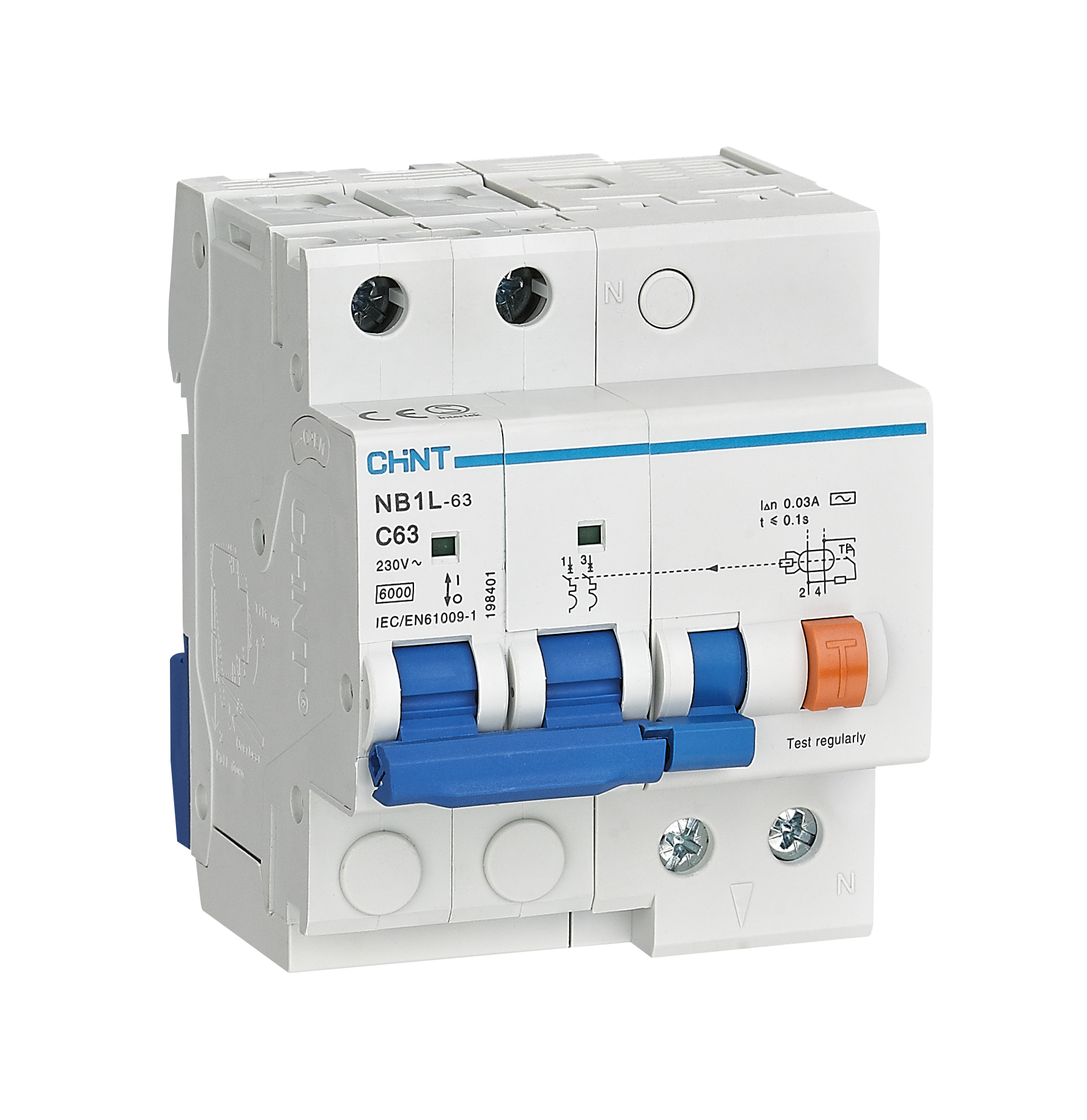 NB1L Residual Current Operated Circuit Breaker with Over-current Protection(Magnetic)