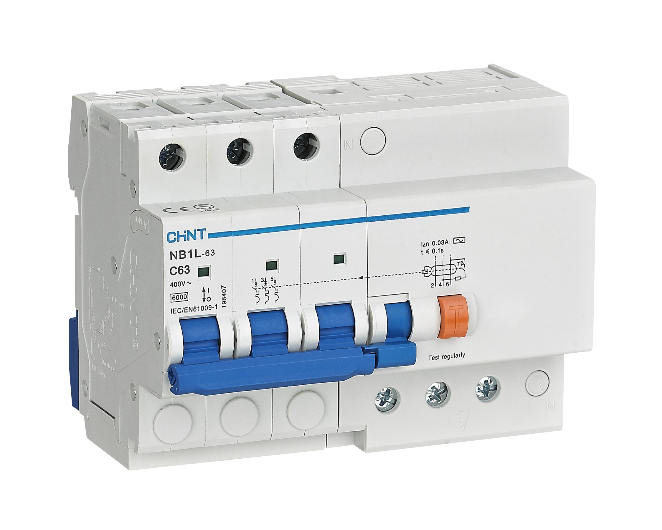 NB1L Residual Current Operated Circuit Breaker with Over-current Protection(Magnetic)