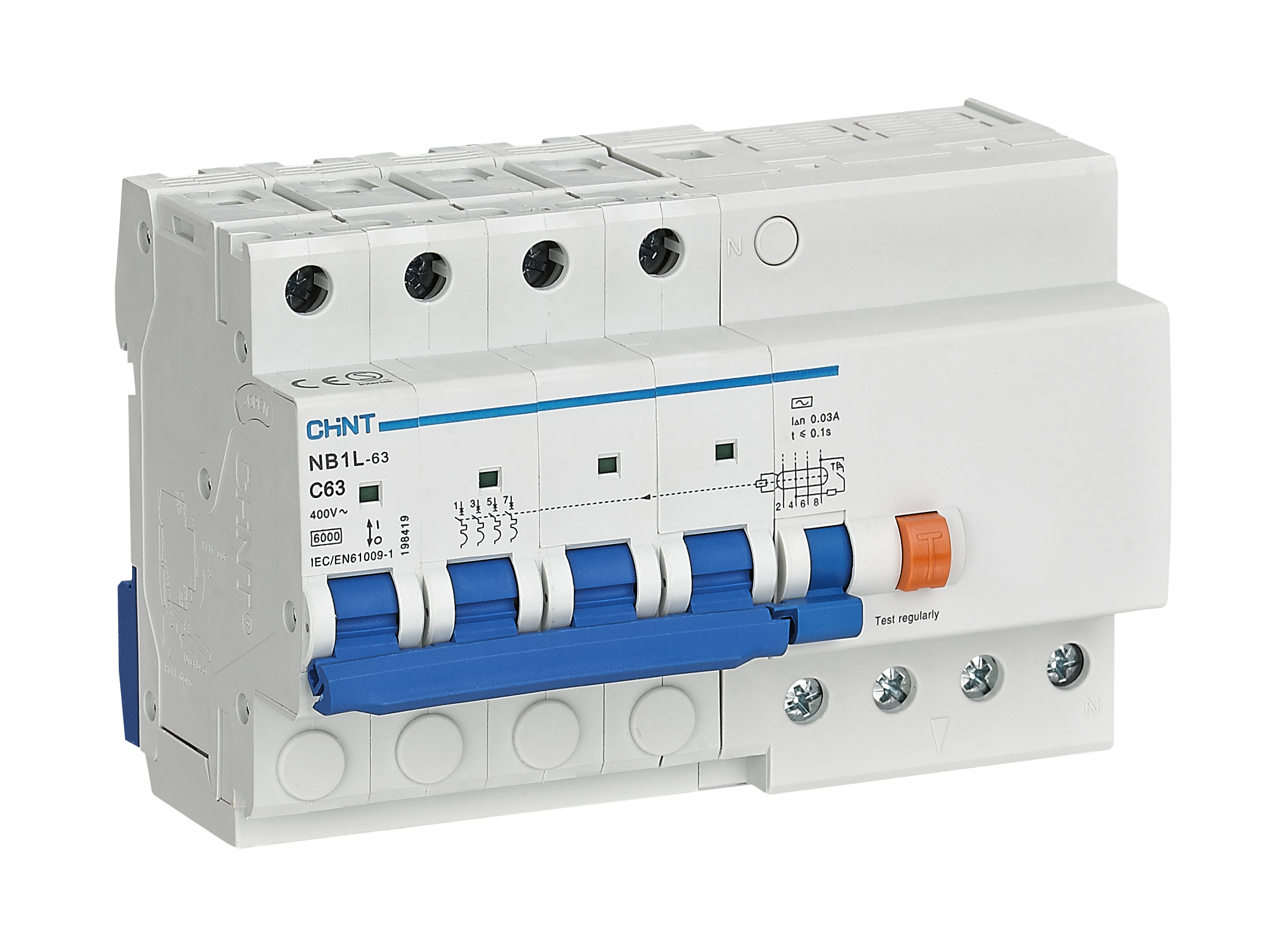 NB1L Residual Current Operated Circuit Breaker with Over-current Protection(Magnetic)