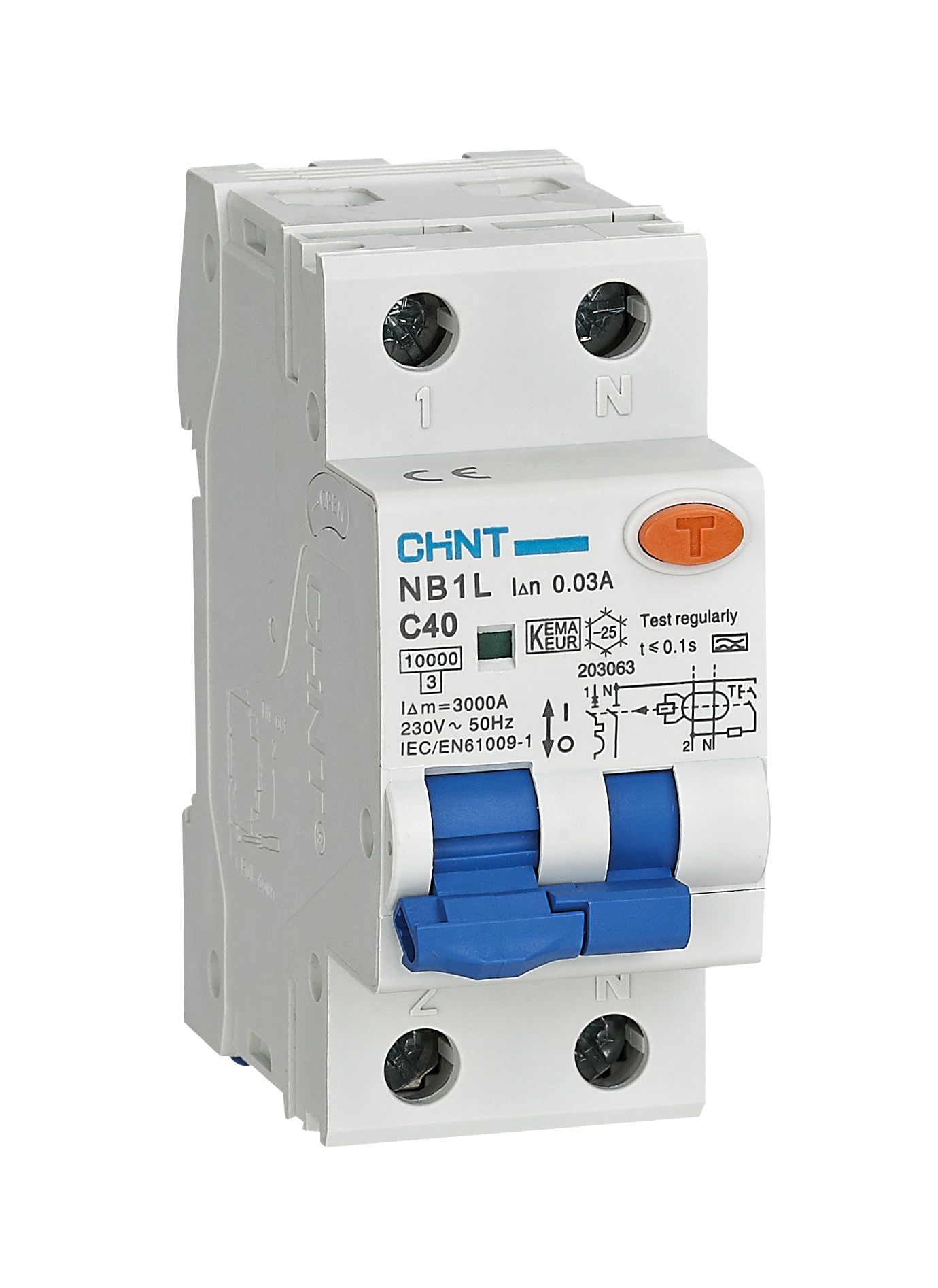 NB1L Residual Current Operated Circuit Breaker with Over-current Protection(Magnetic)