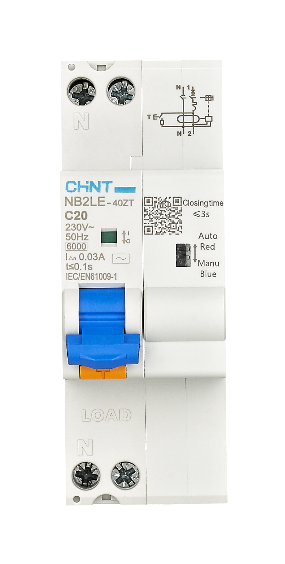 NB2LE-40ZT Smart Residual Current Operated Circuit Breaker with Over-current  Protection (Electronic)