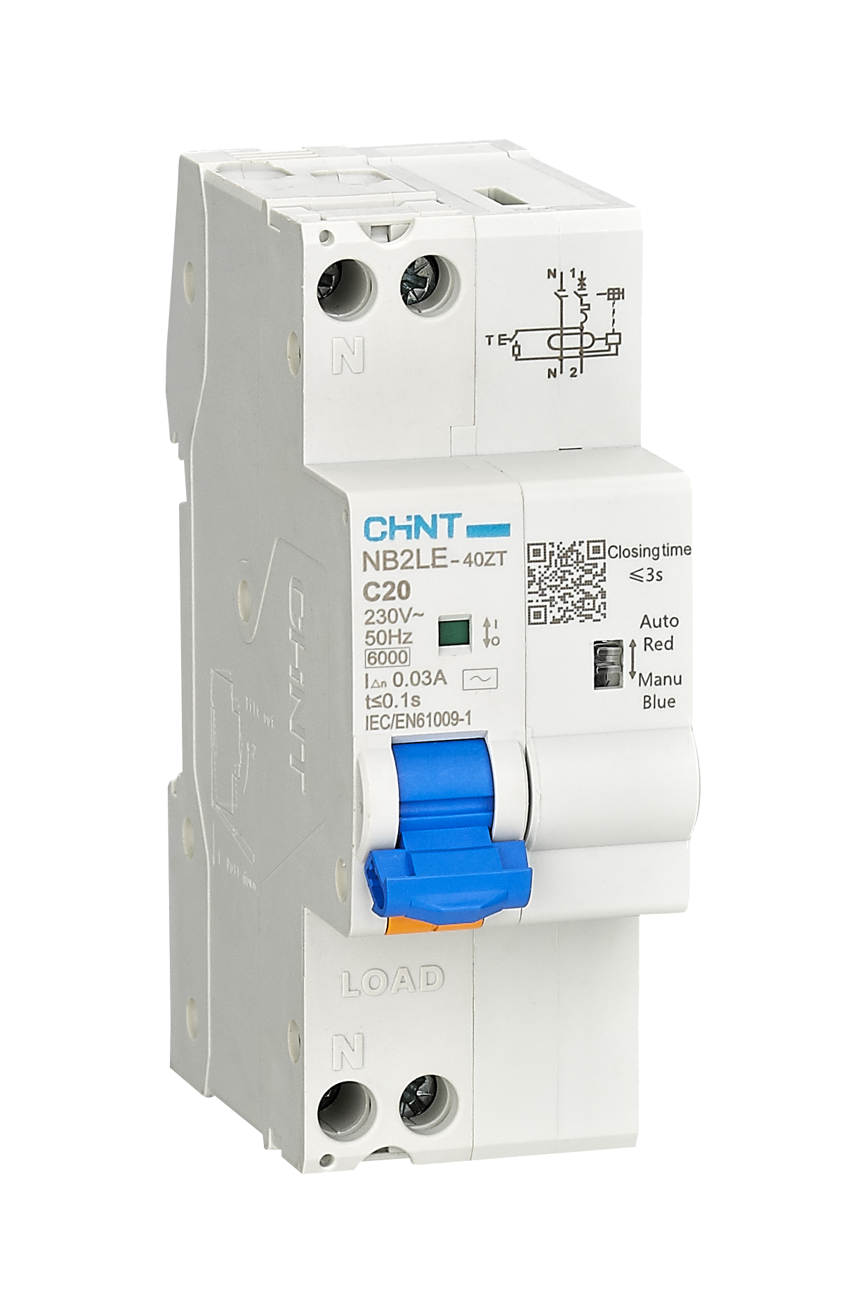 NB2LE-40ZT Smart Residual Current Operated Circuit Breaker with Over-current  Protection (Electronic)
