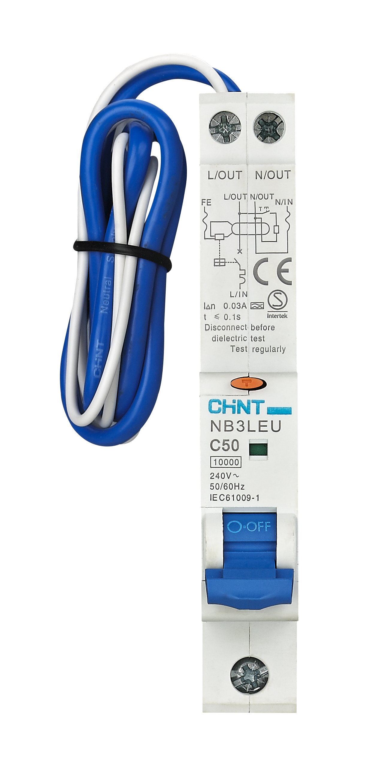 NB3LE Residual Current Operated Circuit Breaker with Over-current Protection (Electronic)