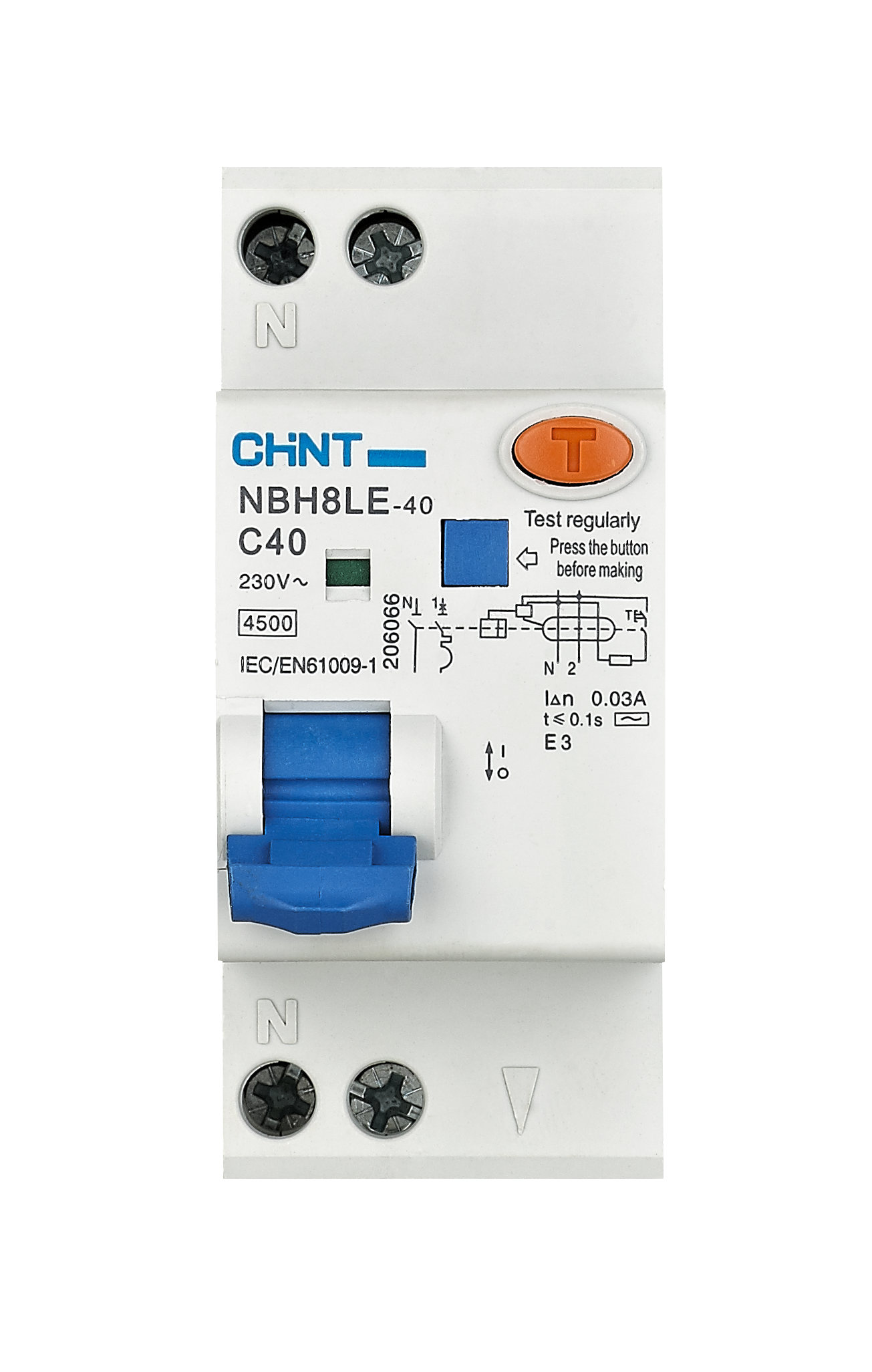NBH8LE Residual Current Operated Circuit Breaker with over-current protection (Electronic)