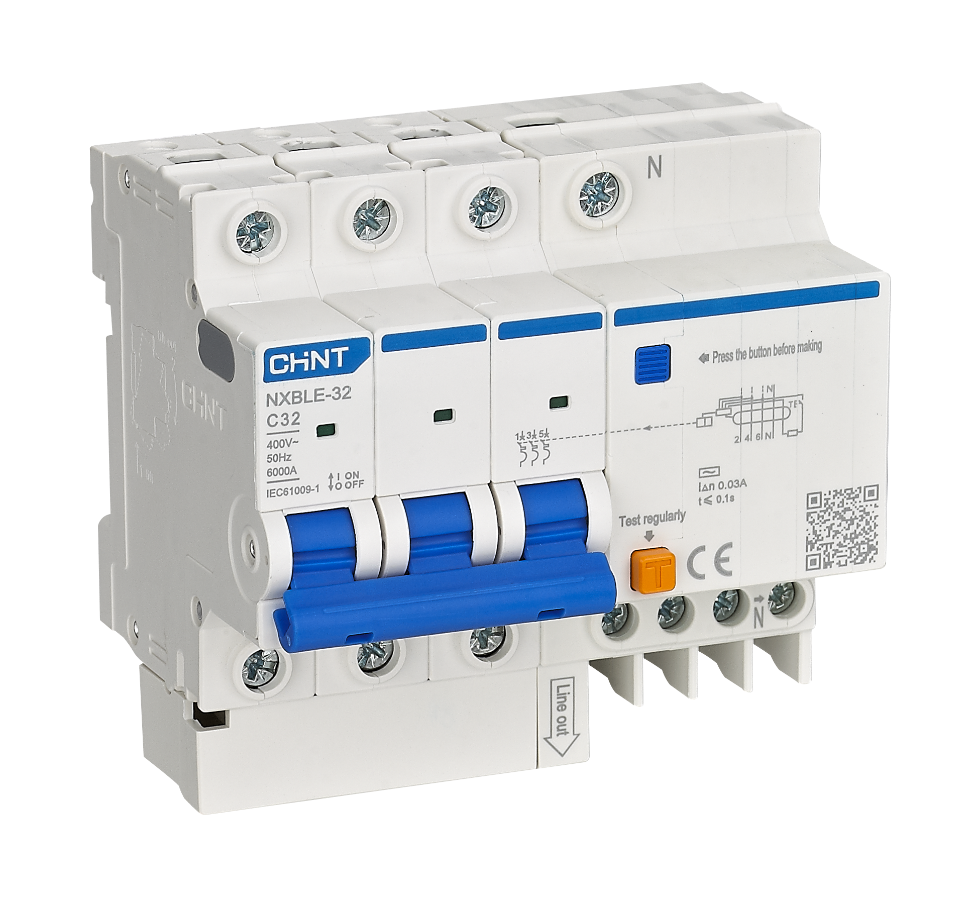 NXBLE-32 Residual Current Operated Circuit Breaker (RCBO)