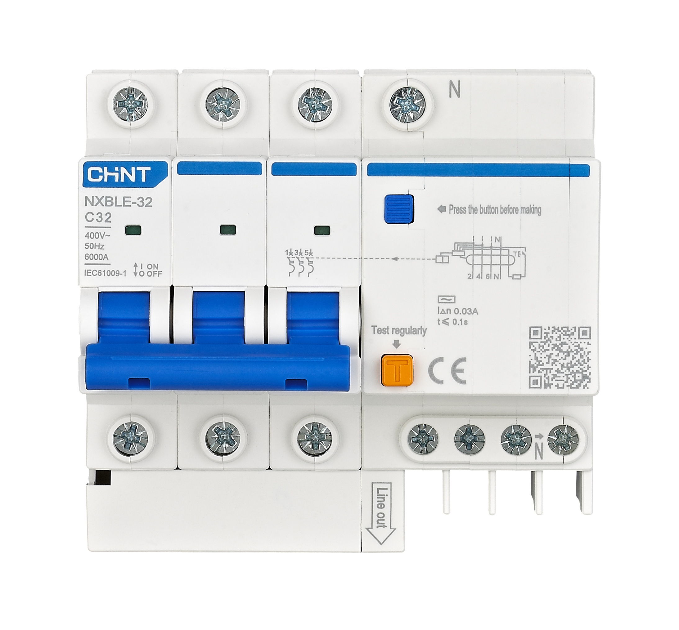 NXBLE-32 Residual Current Operated Circuit Breaker (RCBO)