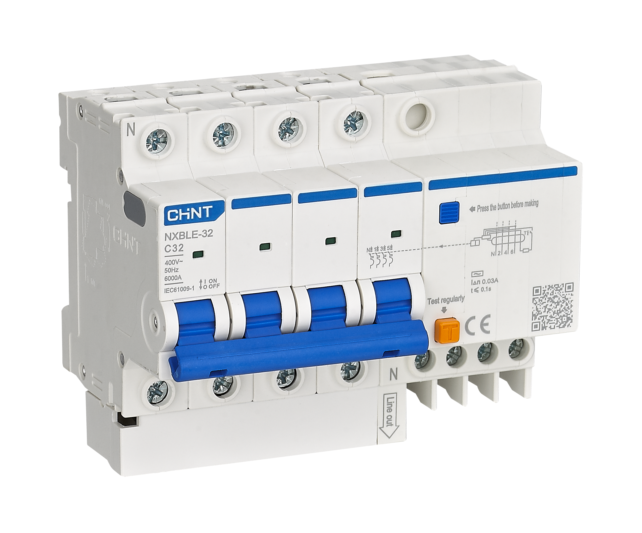 NXBLE-32 Residual Current Operated Circuit Breaker (RCBO)