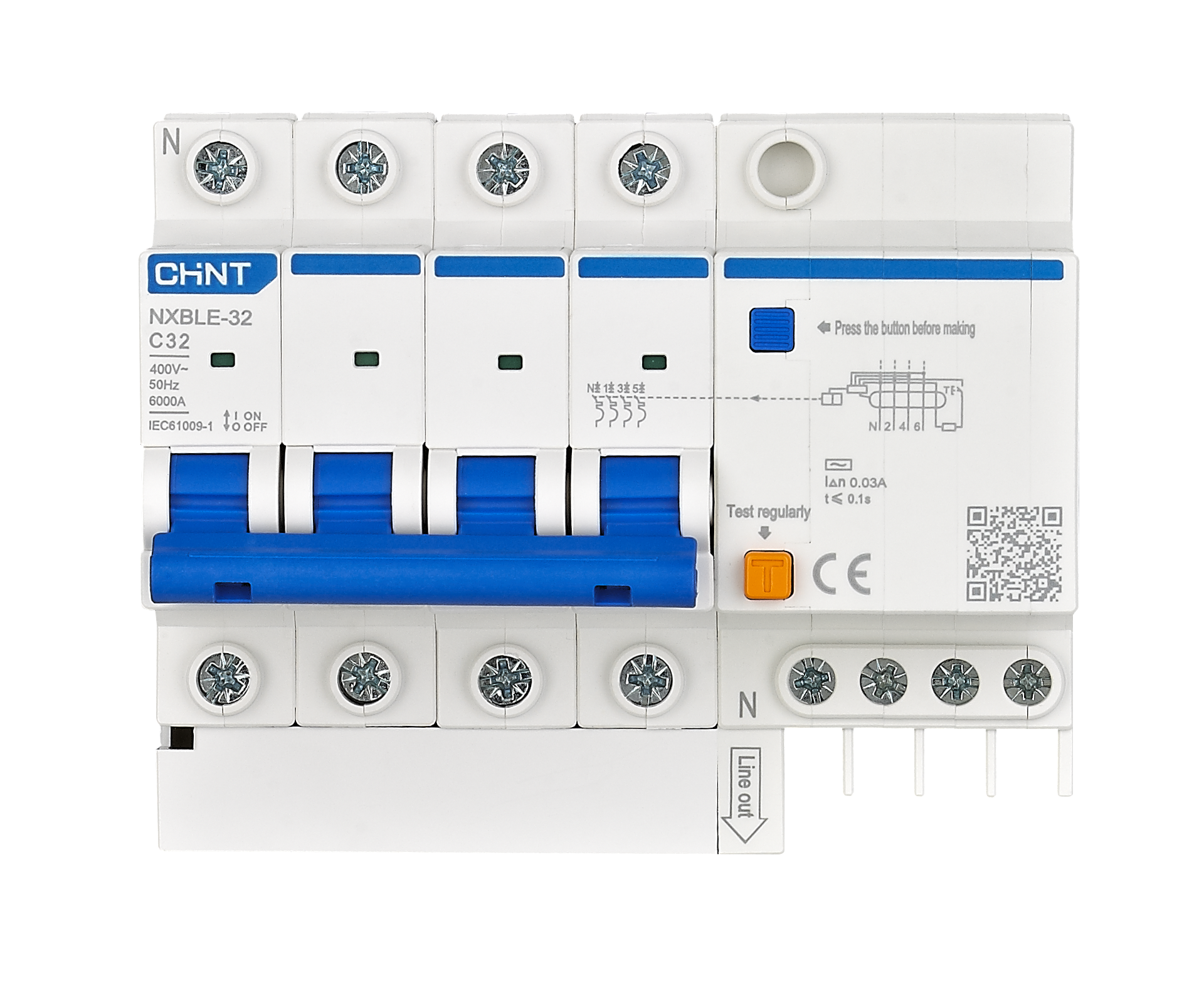 NXBLE-32 Residual Current Operated Circuit Breaker (RCBO)