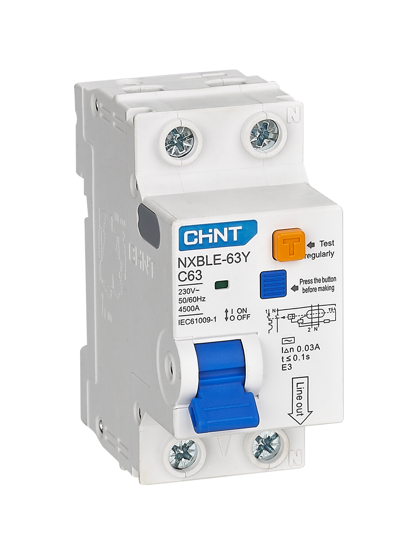 NXBLE-63Y Residual Current Operated Circuit Breaker (RCBO)