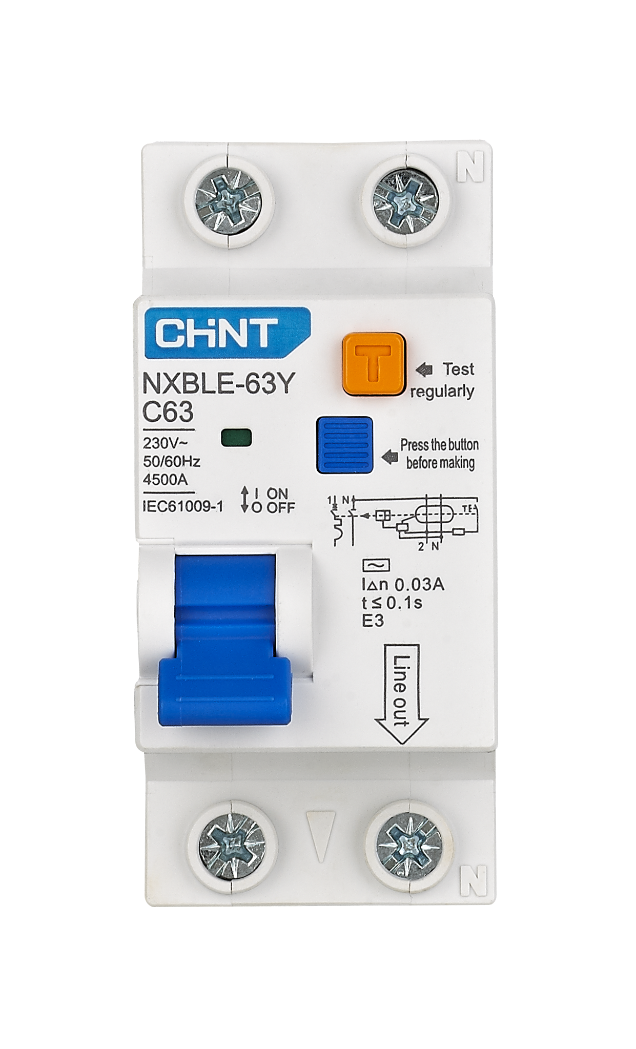 NXBLE-63Y Residual Current Operated Circuit Breaker (RCBO)