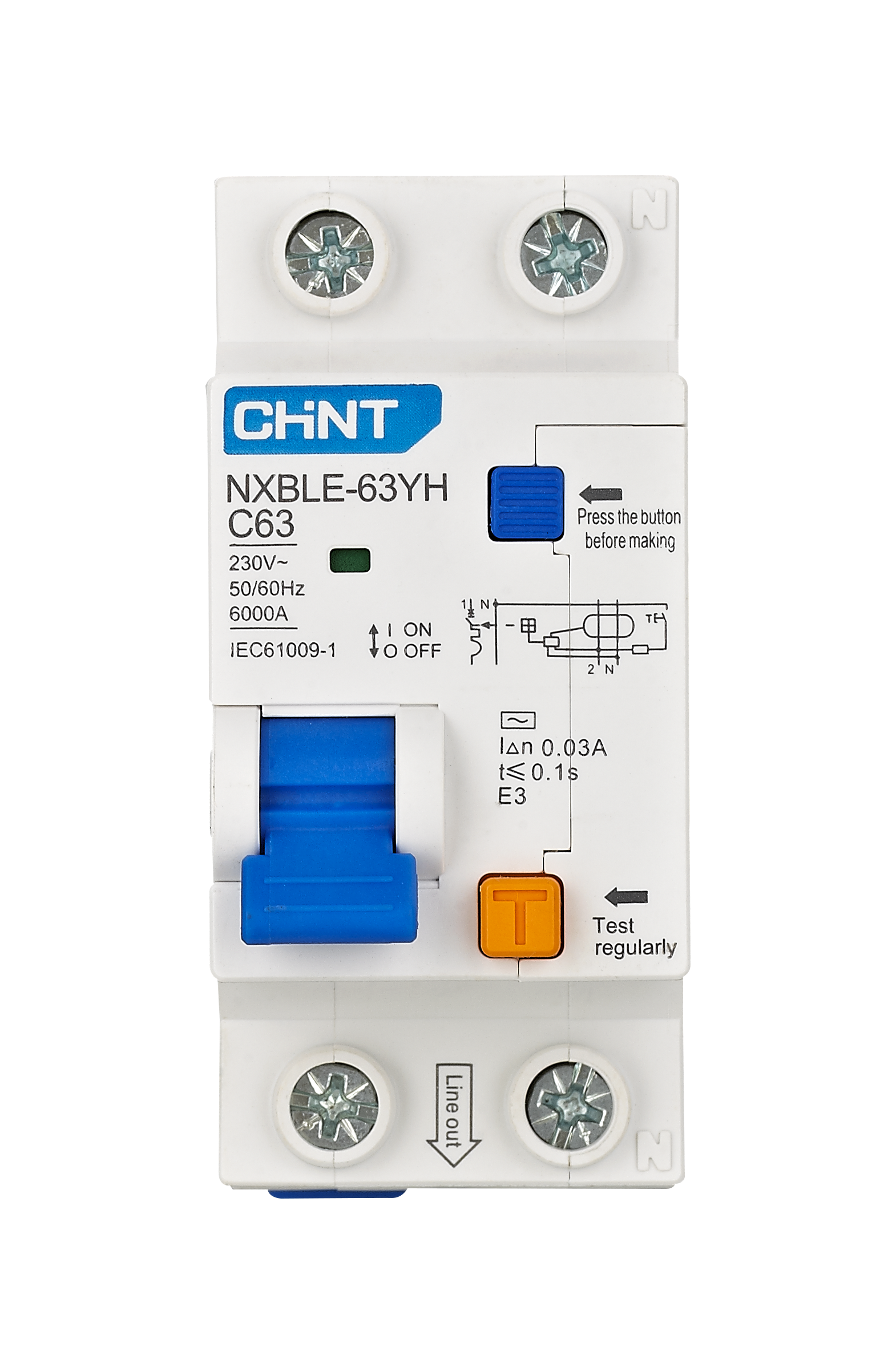 NXBLE-63Y Residual Current Operated Circuit Breaker (RCBO)