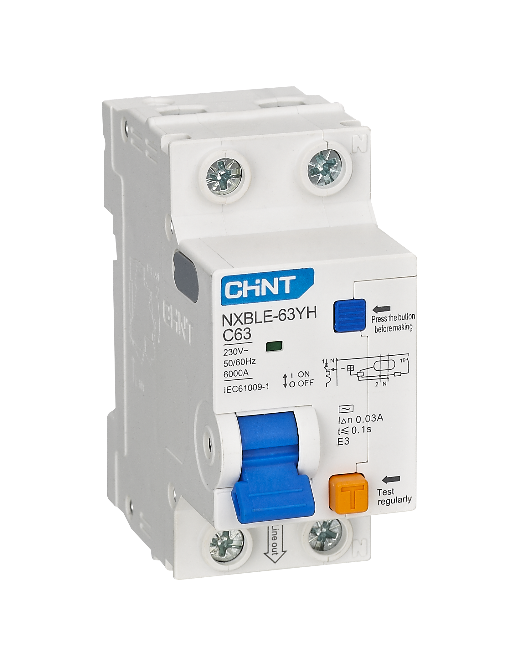 NXBLE-63Y Residual Current Operated Circuit Breaker (RCBO)