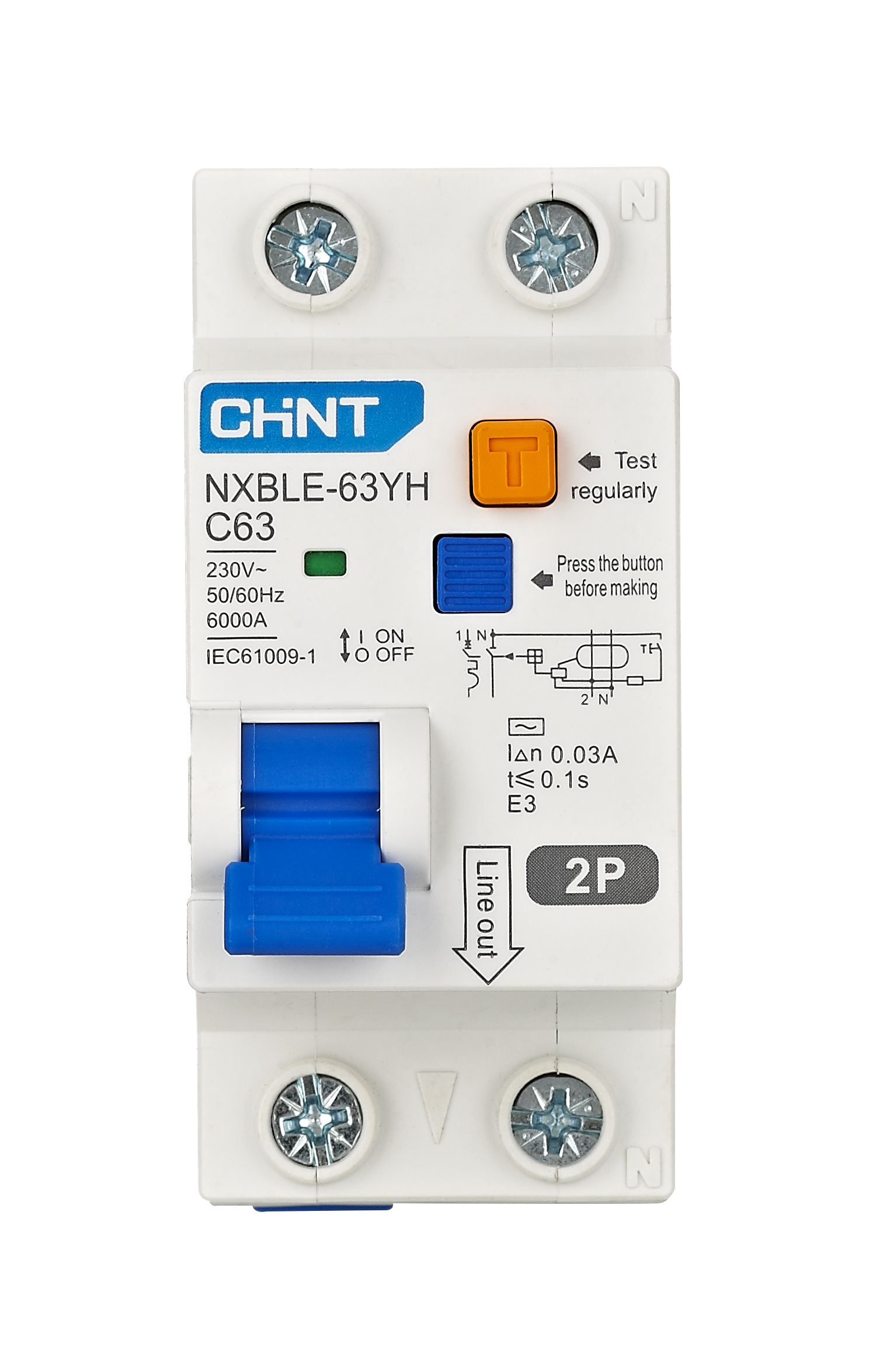 NXBLE-63Y Residual Current Operated Circuit Breaker (RCBO)