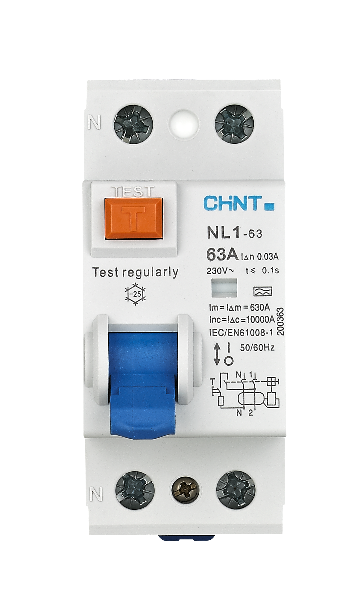 NL1 Residual Current  Operated Circuit Breaker  without over-current  protection (Magnetic)