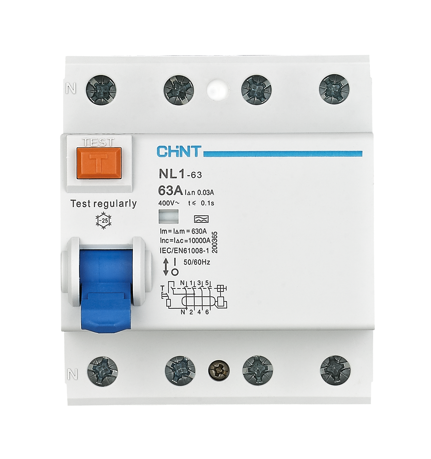 NL1 Residual Current  Operated Circuit Breaker  without over-current  protection (Magnetic)
