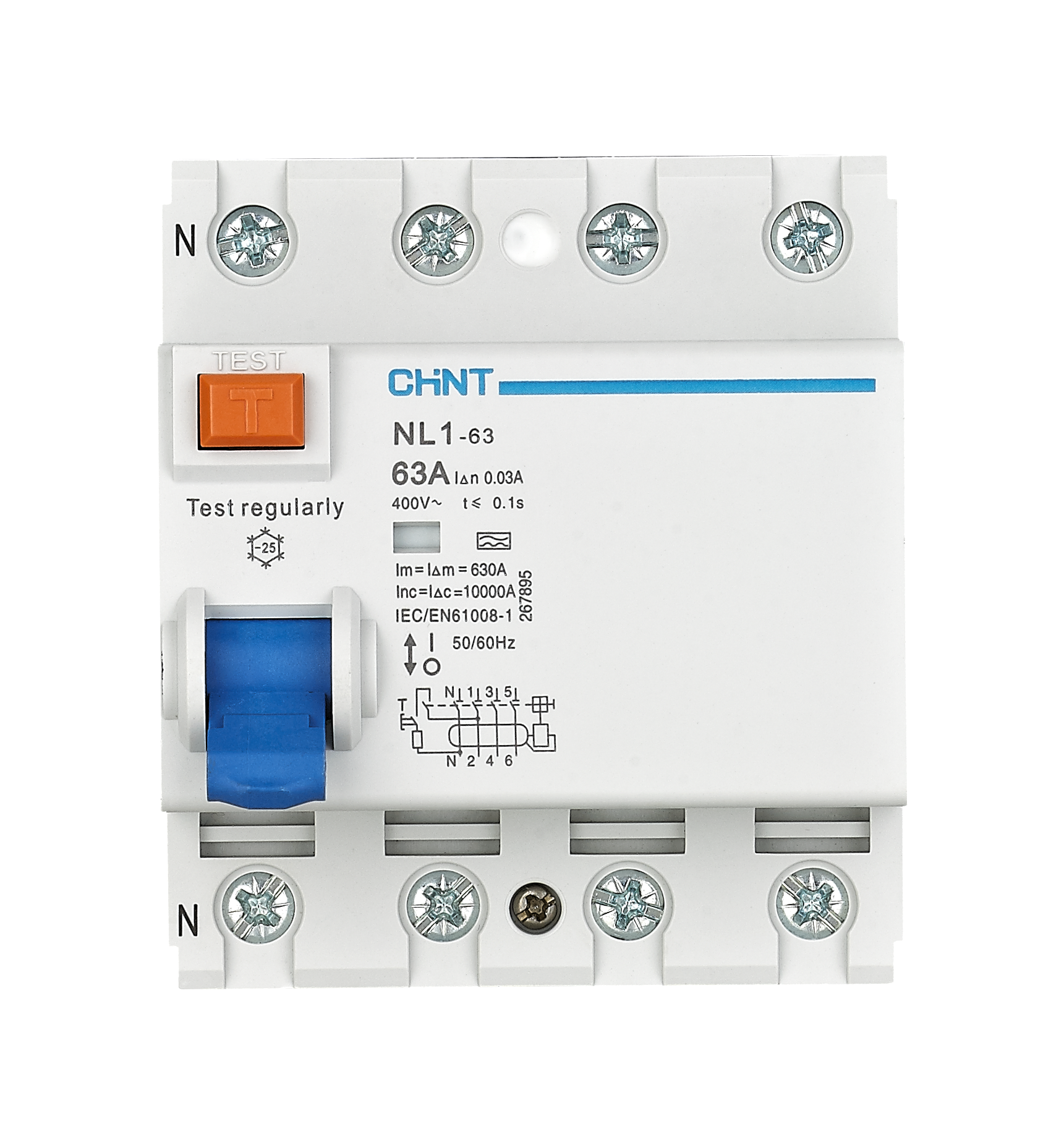 NL1 Residual Current  Operated Circuit Breaker  without over-current  protection (Magnetic)