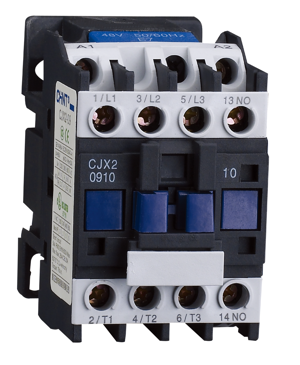 CJX2-0610E 660V 6A 3 極 3P 1NO DIN レール AC コンタクタ 24V コイル