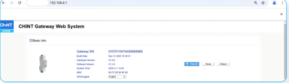 Accessing the Gateway Configuration Web Page