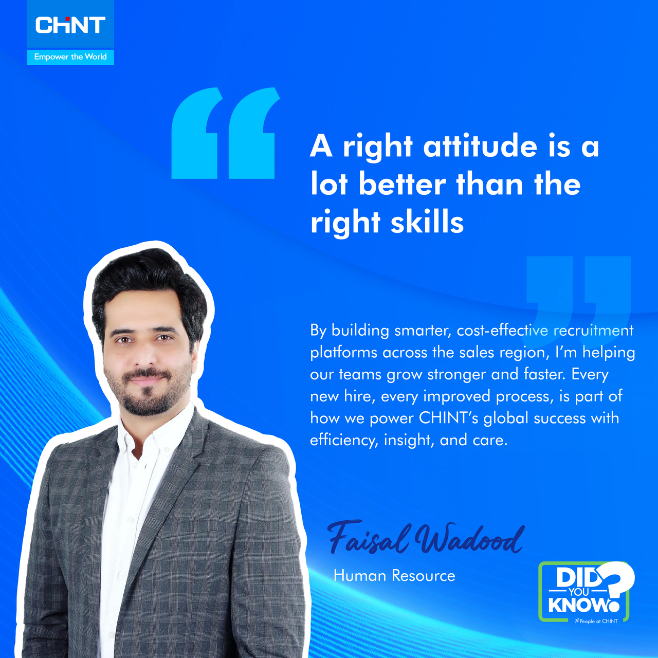 A right attitude is alot better than theright skills