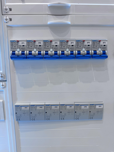 CHINT miniature circuit breakers installed in a low-voltage distribution board for safe and reliable electrical protection